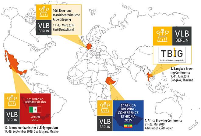 VLB-Brauereikonferenzen 2019 auf vier Kontinenten