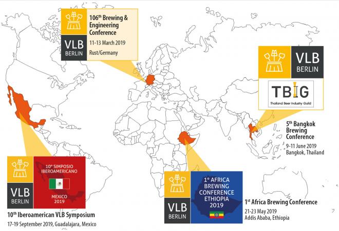 VLB Brewery Conferences on Four Continents in 2019