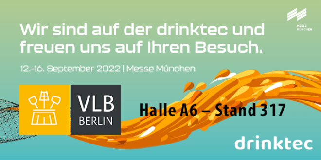 VLB-Stand drinktec: Halle A6, 317