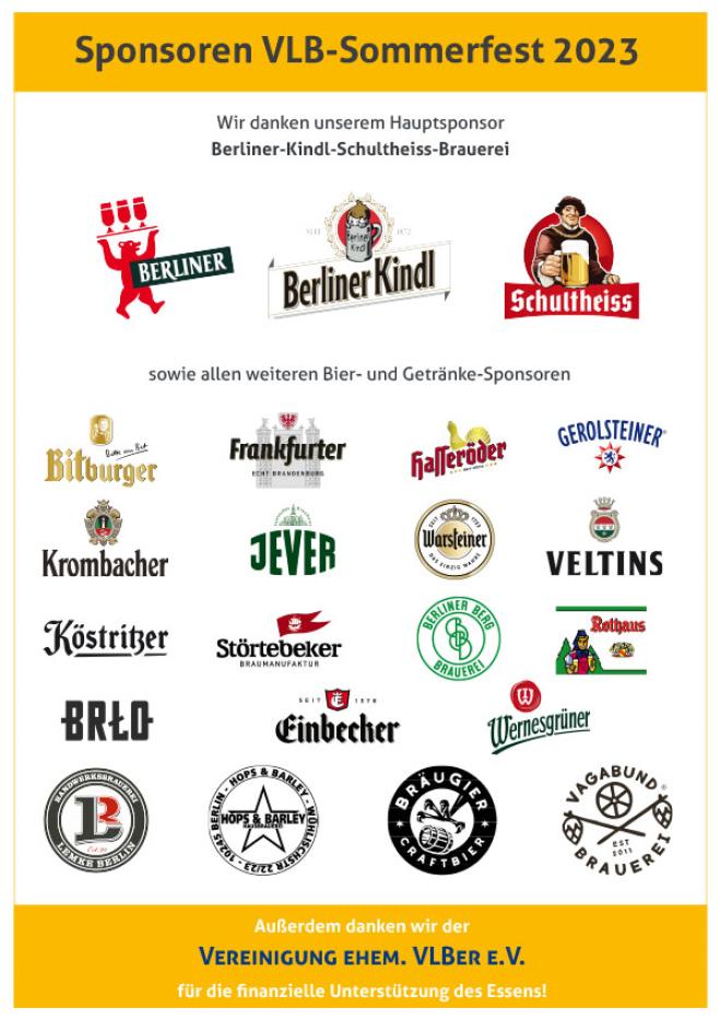 Sponsors VLB-Sommerfest