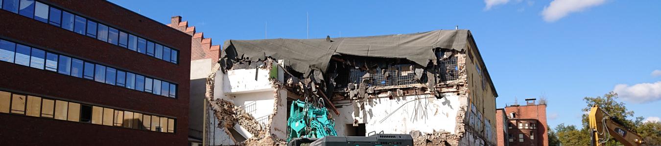 Devolution of the old Cellar Building has begun