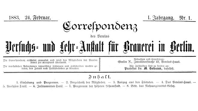 Gründung der VLB Berlin jährt sich zum 140. Mal