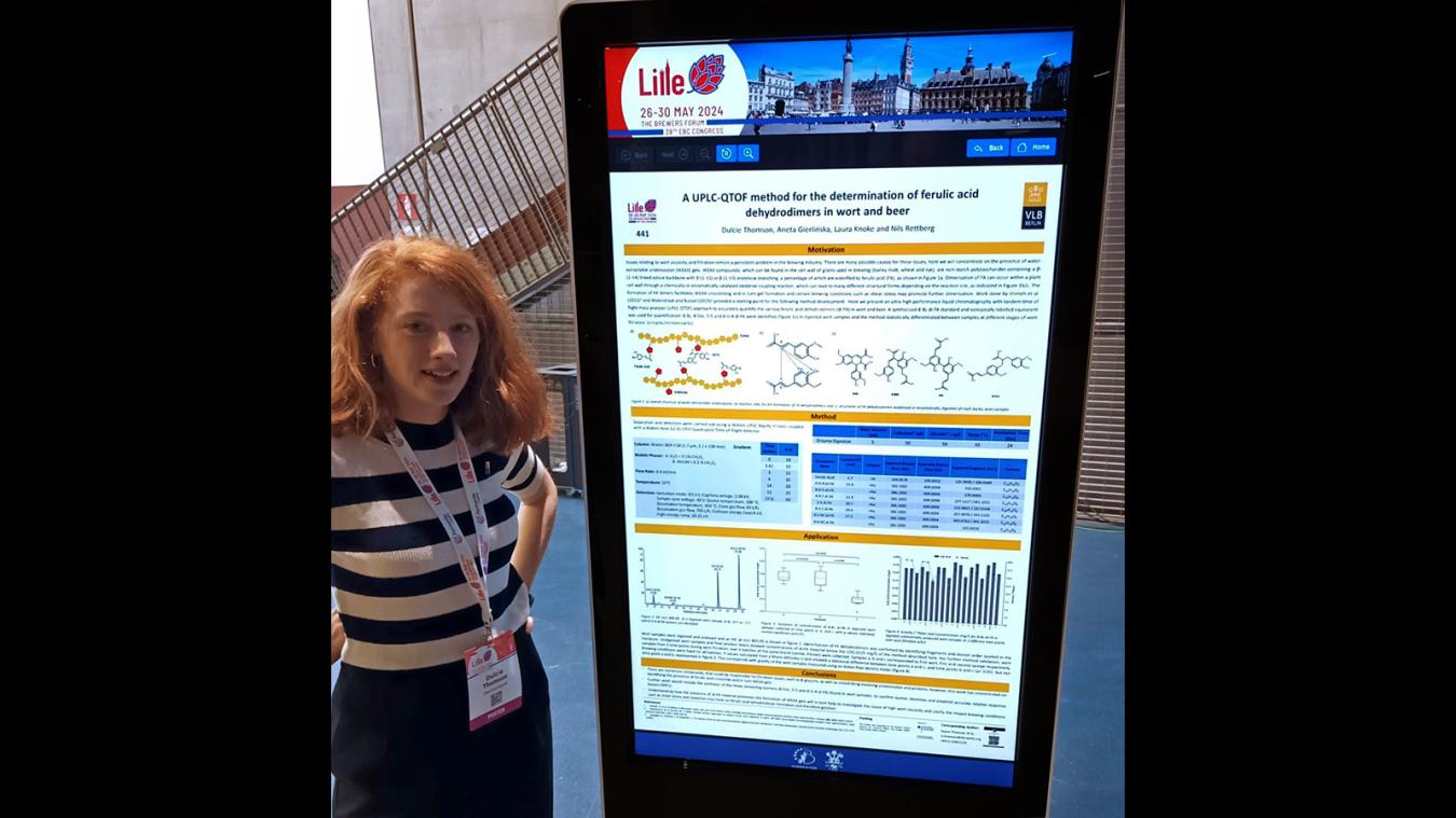 Dulci Thompson presented a poster on WEAX gel formation